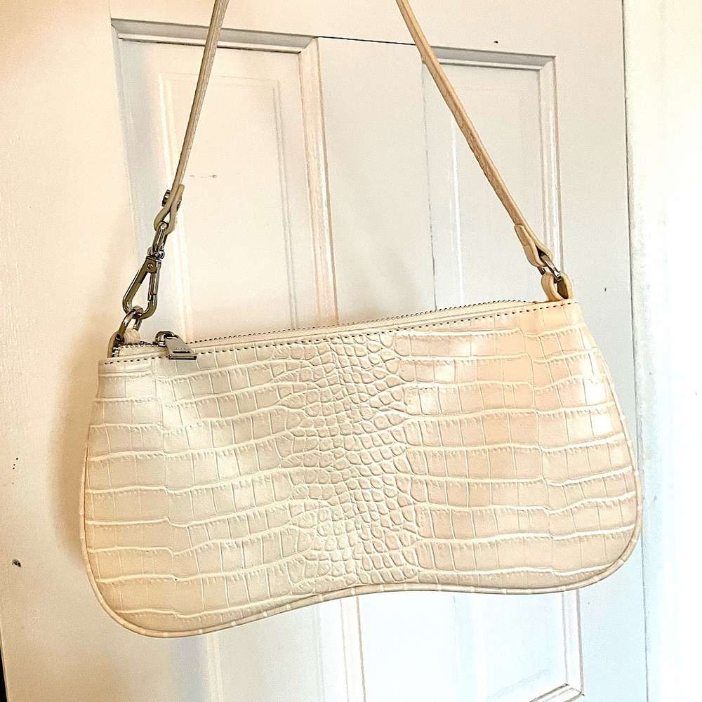 JW Pei Eva Shoulder Bag - Ivory Croc